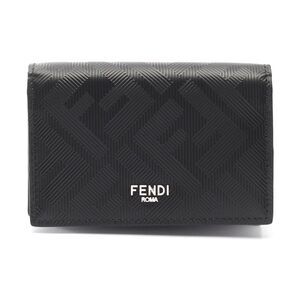 Fendi Leather Shadow Zucca Card Case